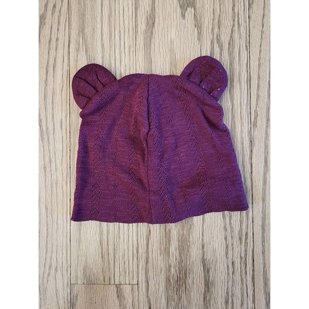 Kate Quinn 18-24M Bear Beanie Truffle Organic Cotton Pointelle EUC